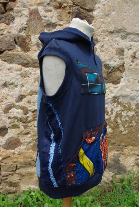 Sweat Capuche Sans Manche